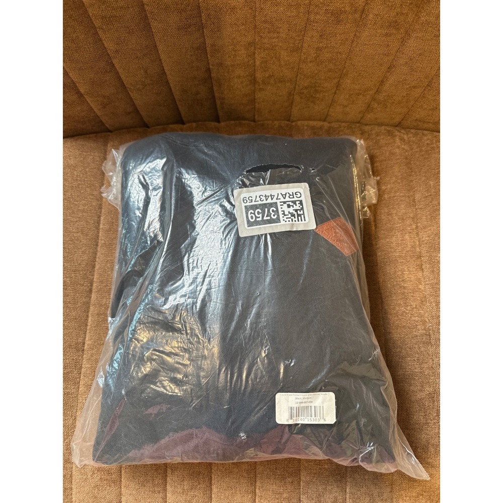 Black Rifle Coffee Company Mens Hoodie Black BRCC Leather Patch IND5000PC Medium - Picture 11 of 11